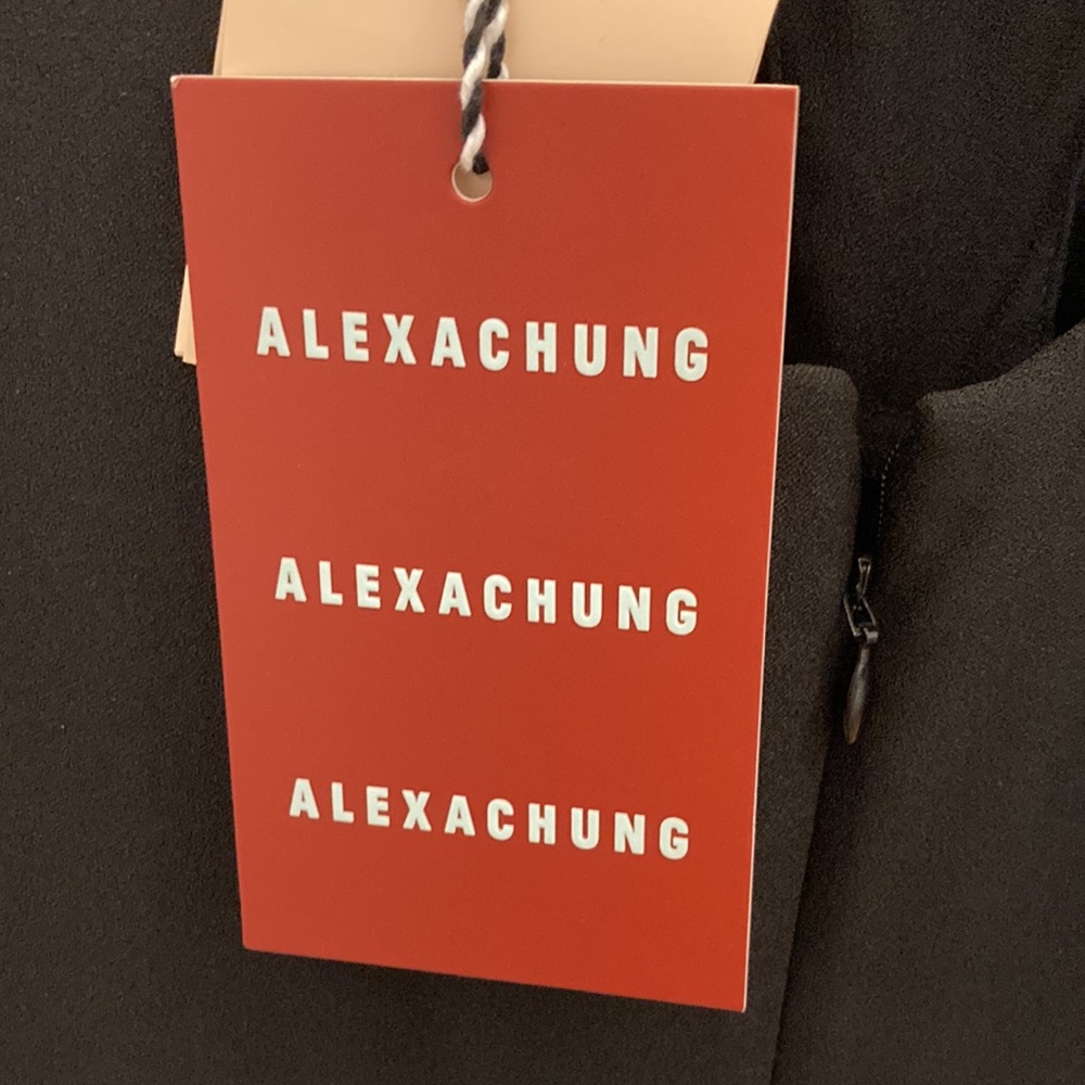 Alexa Chung Scallop Panelled black crepe maxi dress with cutouts NWT US size 6 - Picture 7 of 15